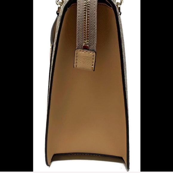 DKNY Bryant Signature Leather Zip Tote Tan - Picture 4 of 6